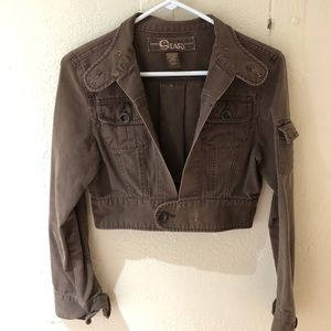 Vintage cropped military jacket
